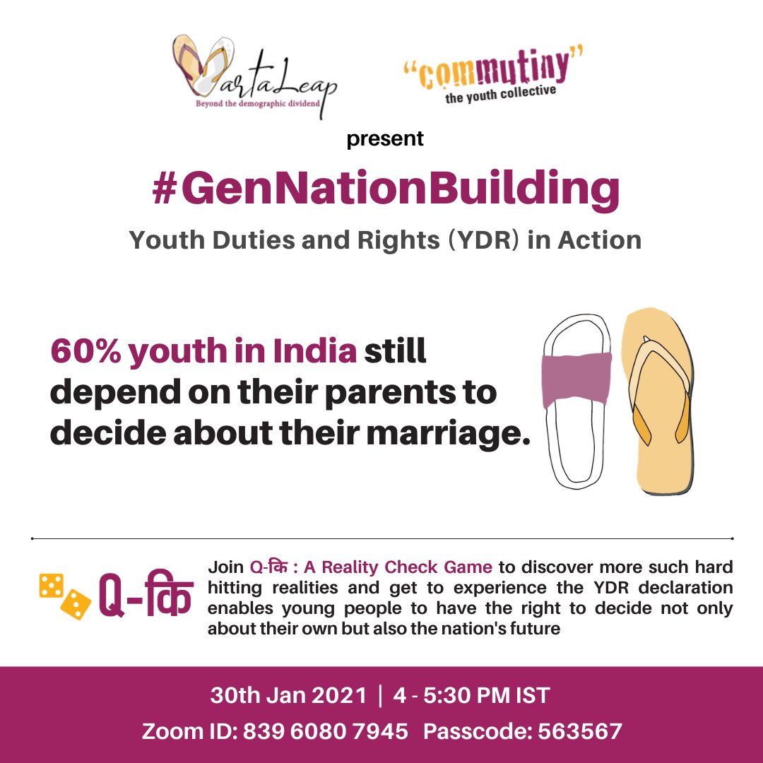 YouthCommutiny's tweet photo. Join Q-कि : Plutory Power - A reality check gameshow casing lived experiences of Youth Duties &amp; Rights!

Register for the event: https://t.co/B1Gq2RUT09

#GenNationBuilding https://t.co/OIpml4L4s7