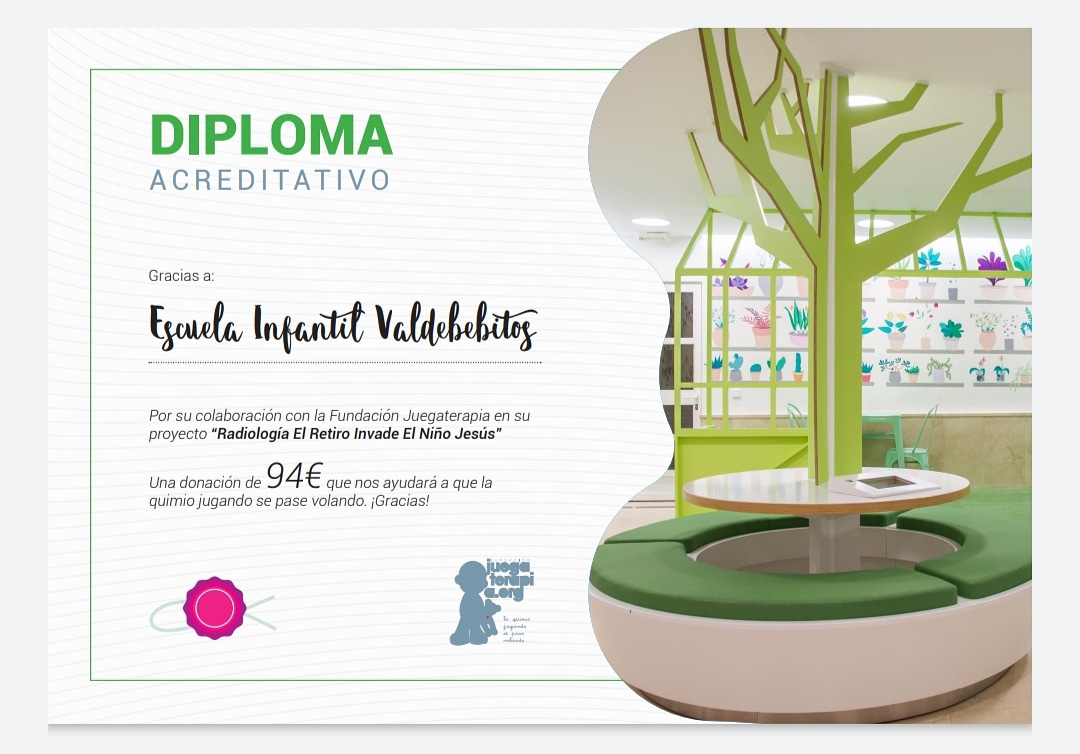 valdebebitos's tweet photo. Que ilusión nos hace recibir los diplomas que @juegaterapiaorg nos manda cada vez que colaboramos con alguna de nuestras iniciativas
Gracias!Lo pondremos con mucho orgullo en nuestra pared dedicada a la Fundación
#valdebebitos_laescuelafeliz #LaAlegríaTambiénCura #ayudar https://t.co/9S7JeImJaQ