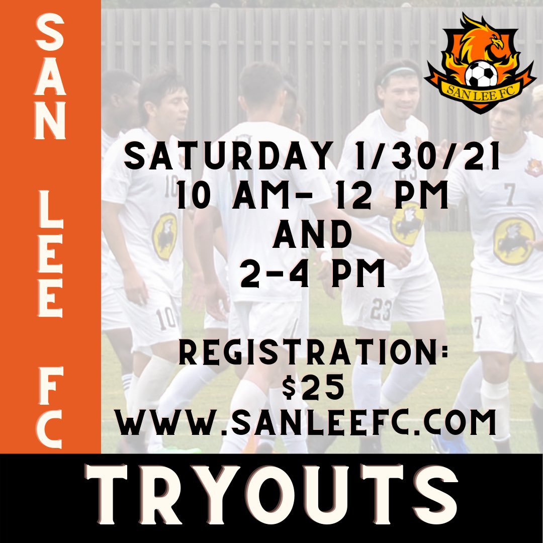 Register for San Lee FC’s tryouts that will be held this Saturday! ⚽️🔥 #PavingThePath #WatchUsRise