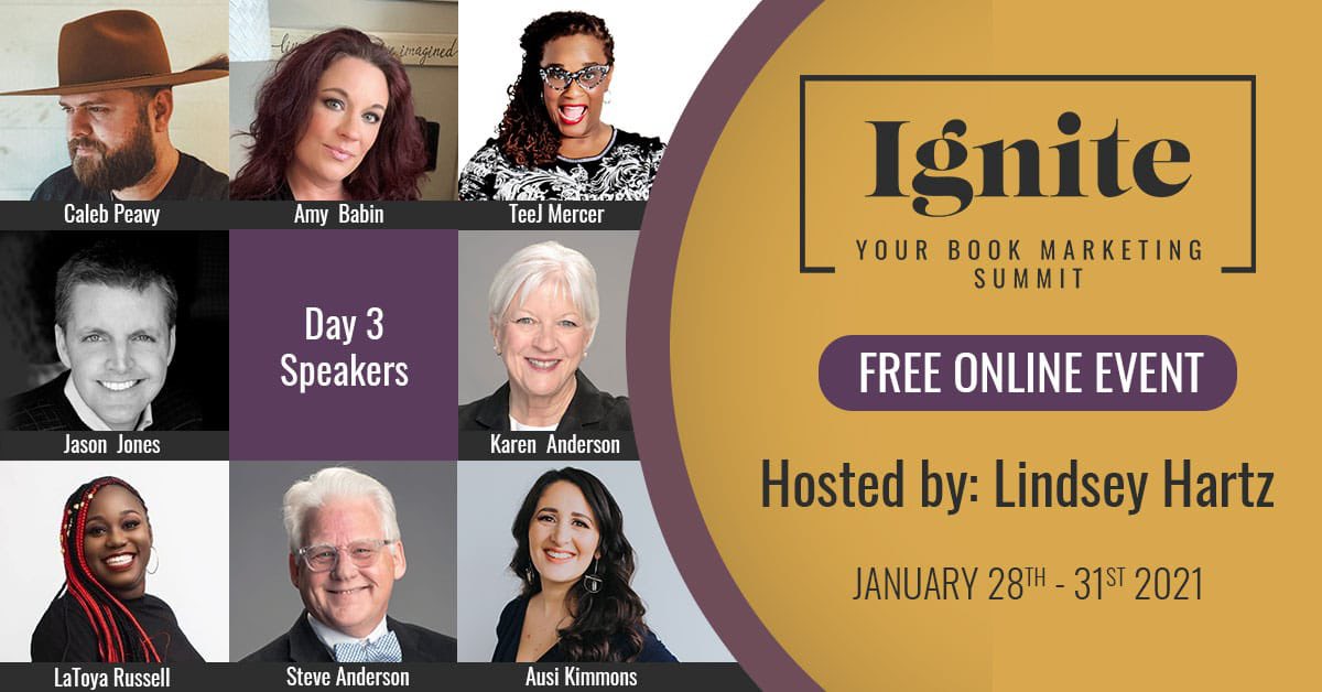TeeJMercer's tweet photo. Join me along with 40 other experts for the Ignite Book Marketing Summit! Register at >>>>>>>
https://t.co/gwN7p2O1wl https://t.co/xoQxNER6aa