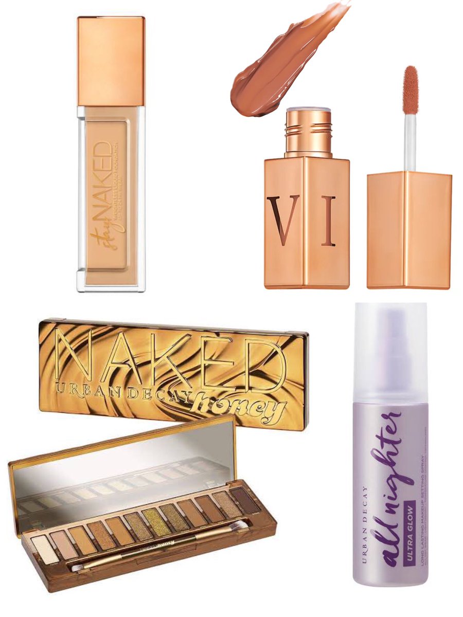  #주헌  #joohoney — stay naked foundation 40WY— naked honey eyeshadow palette (shade “swarm” and “keeper”)— vice lip chemistry lip stain “physique”— all nighter ultra glow setting spray