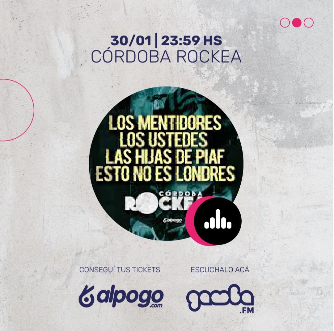 Alpogo (@alpogotickets) on Twitter photo Fichate la agenda de los eventos destacados de la semana 🤩 presentada por <a href="/gambaok/">Gamba Online</a> 🔥
💥 Escuchá gamba.fm y ganate entradas para nuestros eventos 🤩
#Radio #Cordoba #RadioCordoba #radioonline #gamba #agenda Fichate la agenda de los eventos destacados de la semana 🤩 presentada por <a href="/gambaok/">Gamba Online</a> 🔥
💥 Escuchá gamba.fm y ganate entradas para nuestros eventos 🤩
#Radio #Cordoba #RadioCordoba #radioonline #gamba #agenda