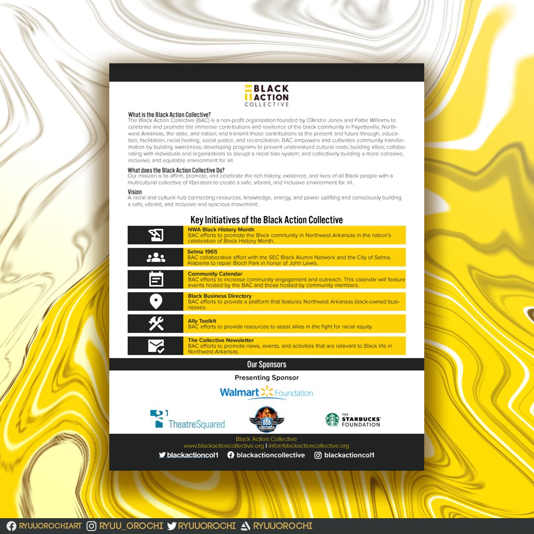 OrochiCreative's tweet image. More Black Action Collective Work! This is only the beginning.  #branddesign #brandingdesign #brandeddesign #brandgraphicdesign #typography #flyerdesign #blackandyellow #digitalart #artanddesign #graphicmockup #mockup #illustrator #indesign