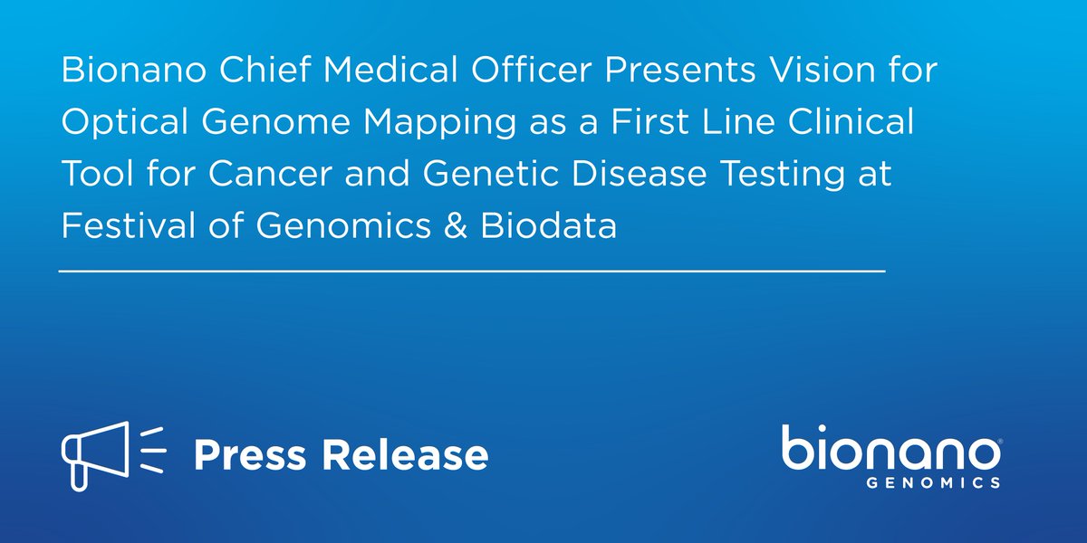 bionano's tweet photo. Chief Medical Officer, Dr. Alka Chaubey, presented at The Festival of Genomics &amp; Biodata evidence supporting her vision of Optical Genome Mapping (OGM) with #Saphyr as a first line test in genetic disease and cancer. https://t.co/Z33YC2eYhF #Bionano https://t.co/vYjKyfjTT6