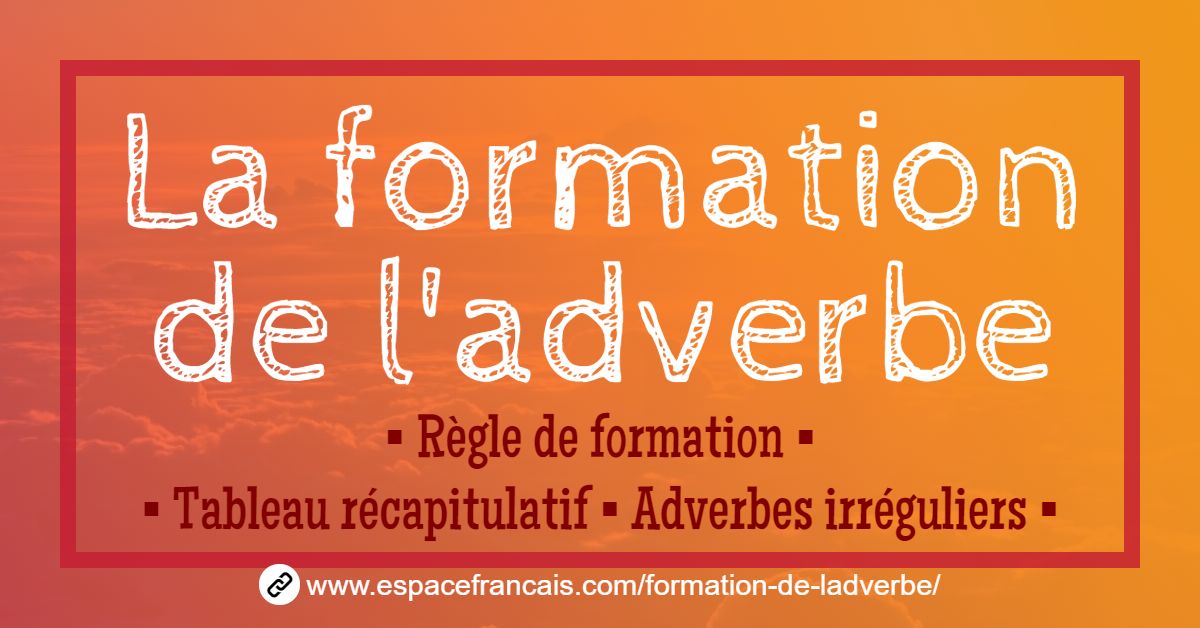 EspaceFrancais's tweet photo. Formation de l'adverbe
► https://t.co/ljy6eL9UrQ
Il se forme en ajoutant -ment à la forme féminine de l’adjectif dont il dérivait... [suite sur le site]

#Collège #Lycée #Littérature #Lettres #Bac #Brevet #Grammaire #Adverbe #Révisions #Ecole https://t.co/fAG1ffG7fh