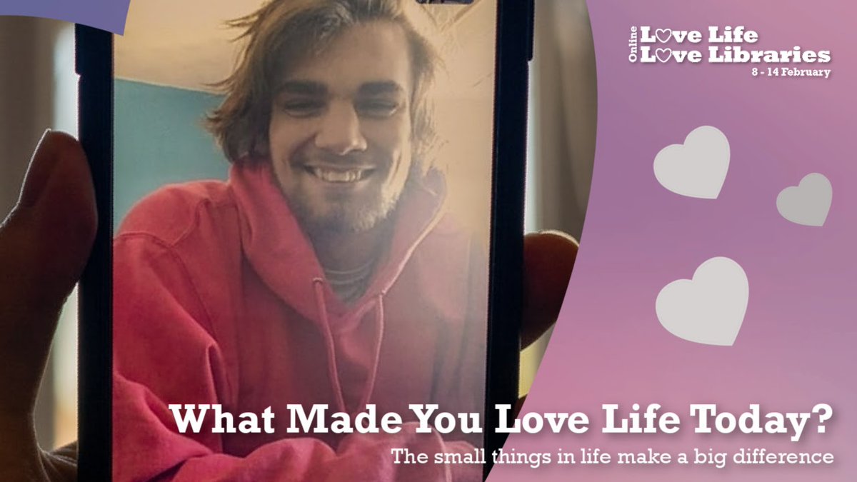 LibrariesNL's tweet photo. As the first day of #LoveLifeLoveLibraries draws to a close, we're bringing back our What Made You Love Life Today? webpage. A webpage of positivity we've been building for years now. Submit your short message online to have it added: https://t.co/8C9ohtqllN https://t.co/2TT2vaptGe