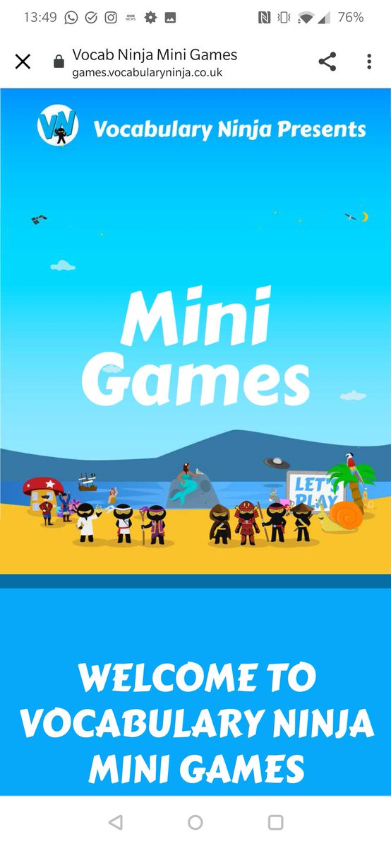 Proud parent moment.

My daughter Megan just finished her first post grad contract job creating some ninja vocab games. They are free for everyone and might be useful for parents right now. 
games.vocabularyninja.co.uk
#homeschooling #womenintech #STEM #homelearning