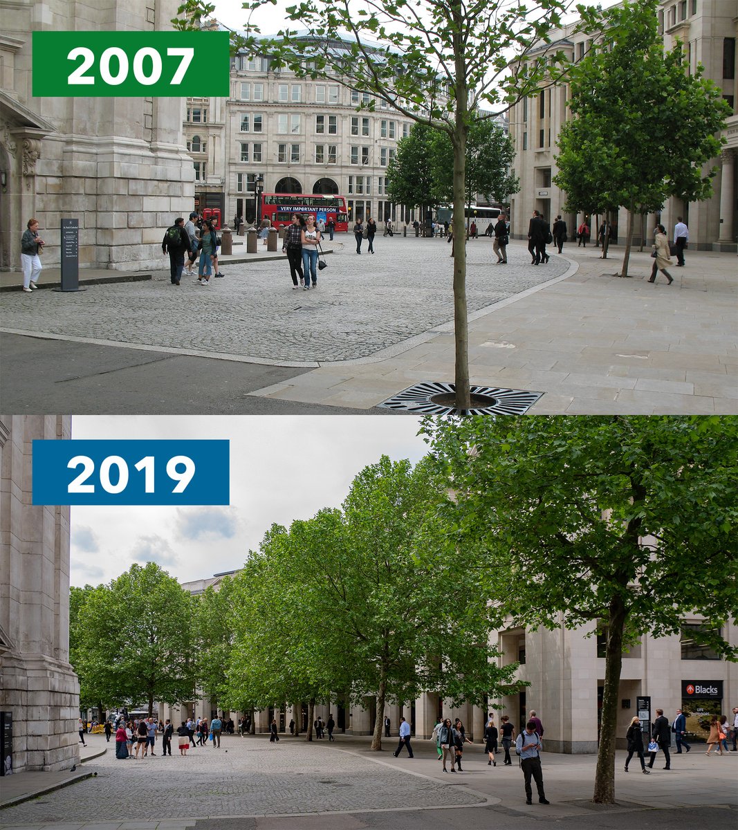 GreenBlueUrban's tweet photo. First planted in 2004, the trees outside St Paul's Cathedral continue to thrive to this day - planted in the world's first soil cell, RootCell.

Discover more on GreenBlue Urban tree planting solutions: https://t.co/ECMjYaCdsc #wowwednesday #soilcellswork #greeninfrastructure https://t.co/0LpPpzNe6O