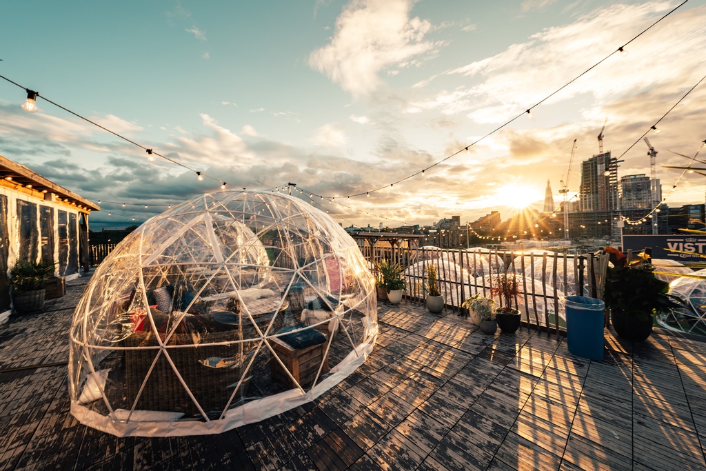 We're keeping our heated igloo bubbles and alpine theme here until April, so when we're allowed to welcome you back, you can enjoy all this again. And our summer season will kick in after Easter. So much to look forward to!