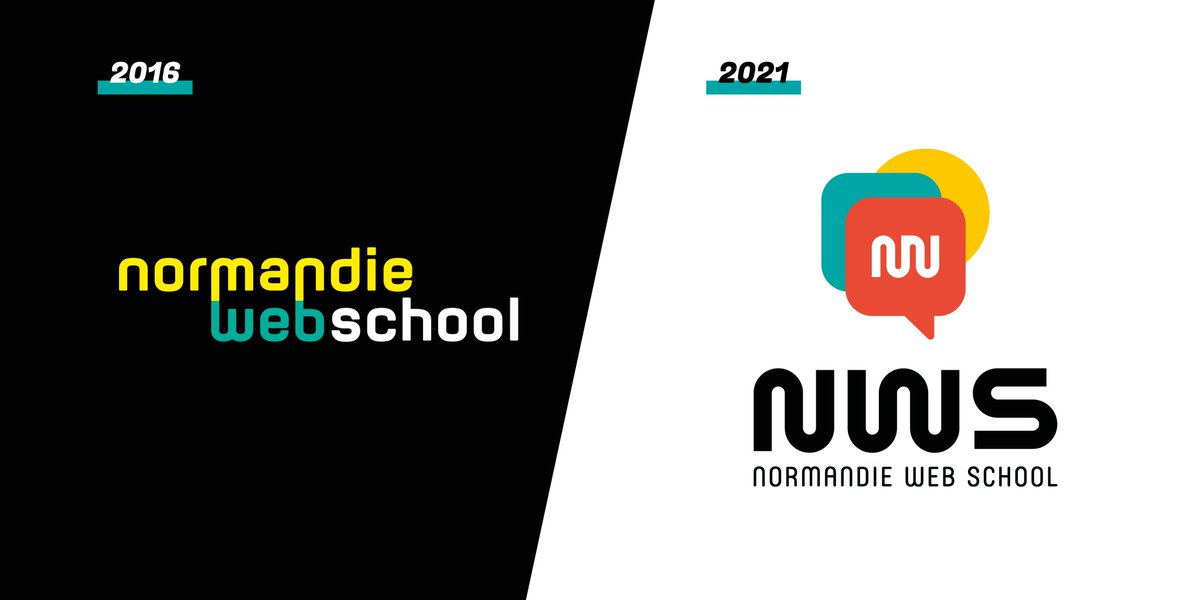 Nouvelle année, nouveau logo, nouvelle identité visuelle,
La Normandie Web School est fière de vous annoncer l’évolution de sa Charte Graphique et de son Logo ! 
•Des lettres en liaison fluides et récréatives 
•Des couleurs vives et impétueuses 
•Trois lettres #NWS