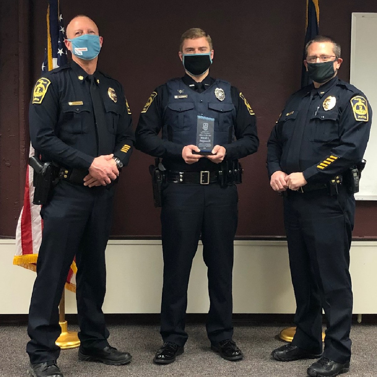 VaTechPolice's tweet photo. Congratulations to Officer Micah Pasquarell on being named VTPD's Officer of the year! 

Officer Pasquarell was chosen for his hard work and commitment to comprehensive law enforcement services. He's a dedicated team player and a role model for all to follow. Well done, Officer! https://t.co/AmJjWvD9Go