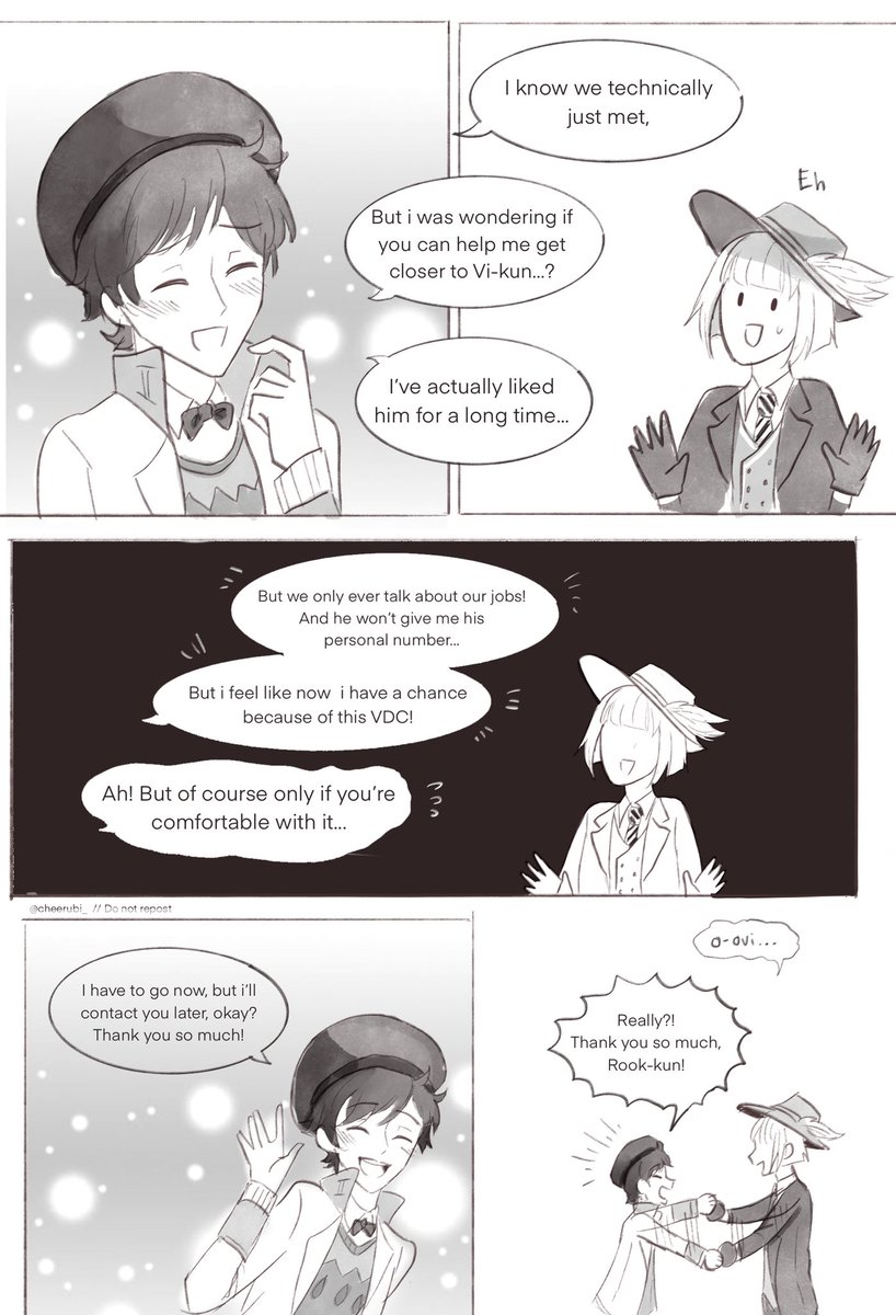5章ネタバレ,  ルクヴィル + ネジュヴィル
Rookvil + a little Neigevil
In which ❄️ likes ? and ? just realized his feelings for ? 