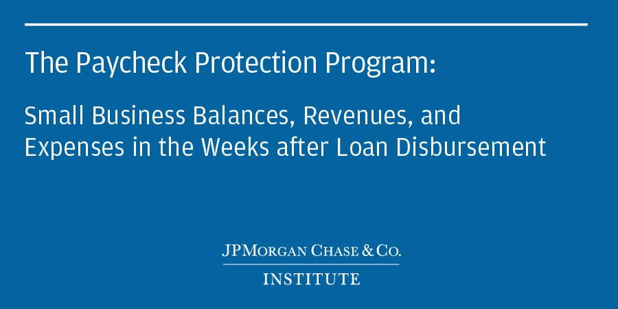 Today, the  #JPMCInstitute released a new report examining the cash flows of small businesses that received Paycheck Protection Program (PPP) loans in May and July through Chase and other lenders. 1/  https://jpmorganchase.com/institute/research/small-business/paycheck-protection-program-small-business-balances-revenues-and-expenses-weeks-after-loan-disbursement/?jp_cmp=social_=cwtwitter_=ppp