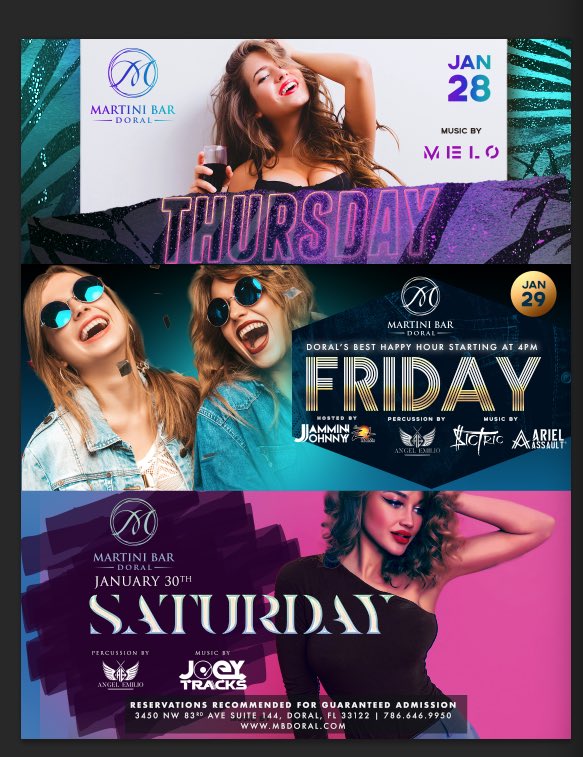 MartiniBarDoral's tweet photo. Join us this week Thursday~Friday-Saturday #martinibardoral #dinedrinkdance #cityplacedoral @JamminJohnny106 @SicTric @Joey_Tracks @DJArielAssault @MartiniBarDoral https://t.co/grnEMeg1an