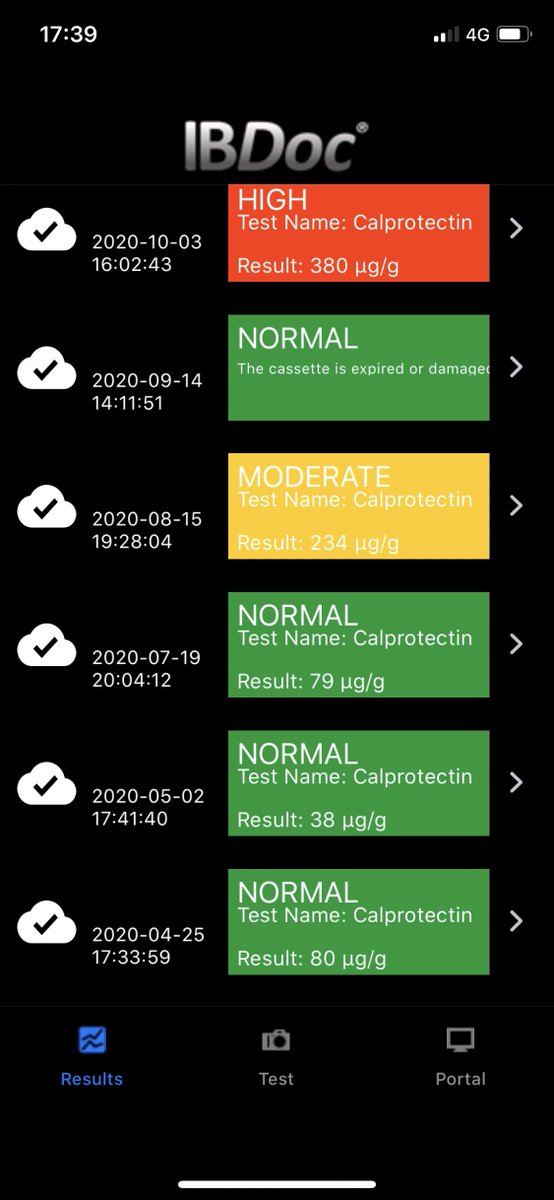 My results from the amazing

#calprotectin #hometesting #IBD #crohnsdisease 
#ibdoc