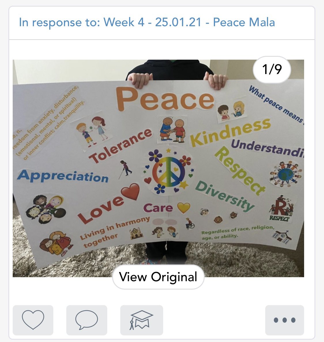 This week the #TRPwrens have started to learn about Peace Mala. One of our little superstars has blown us away with their home learning! Amazing! #TRPpm #peacemala #peacemalaschools