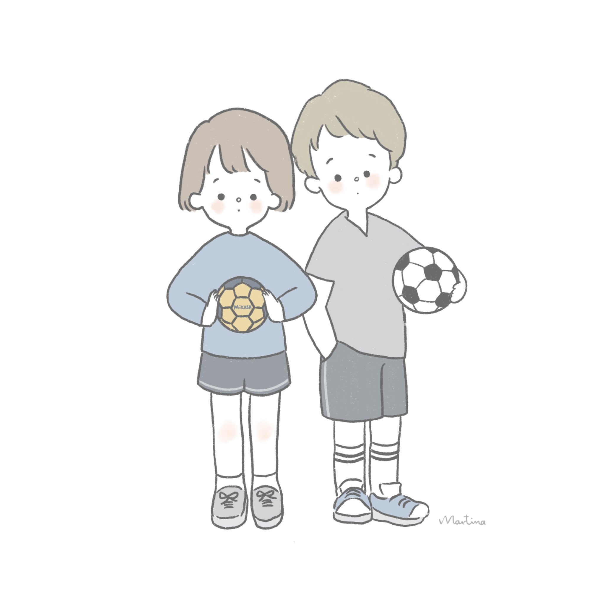 マルティナ イラストレーター 第2弾 フォロワー様からのイラストリクエスト 𓇼ハンドボール女子 サッカー男子𓇼 イラスト イラスト好きさんと繋がりたい 絵描きさんと繫がりたい 女の子イラスト カップルイラスト 部活イラスト T Co