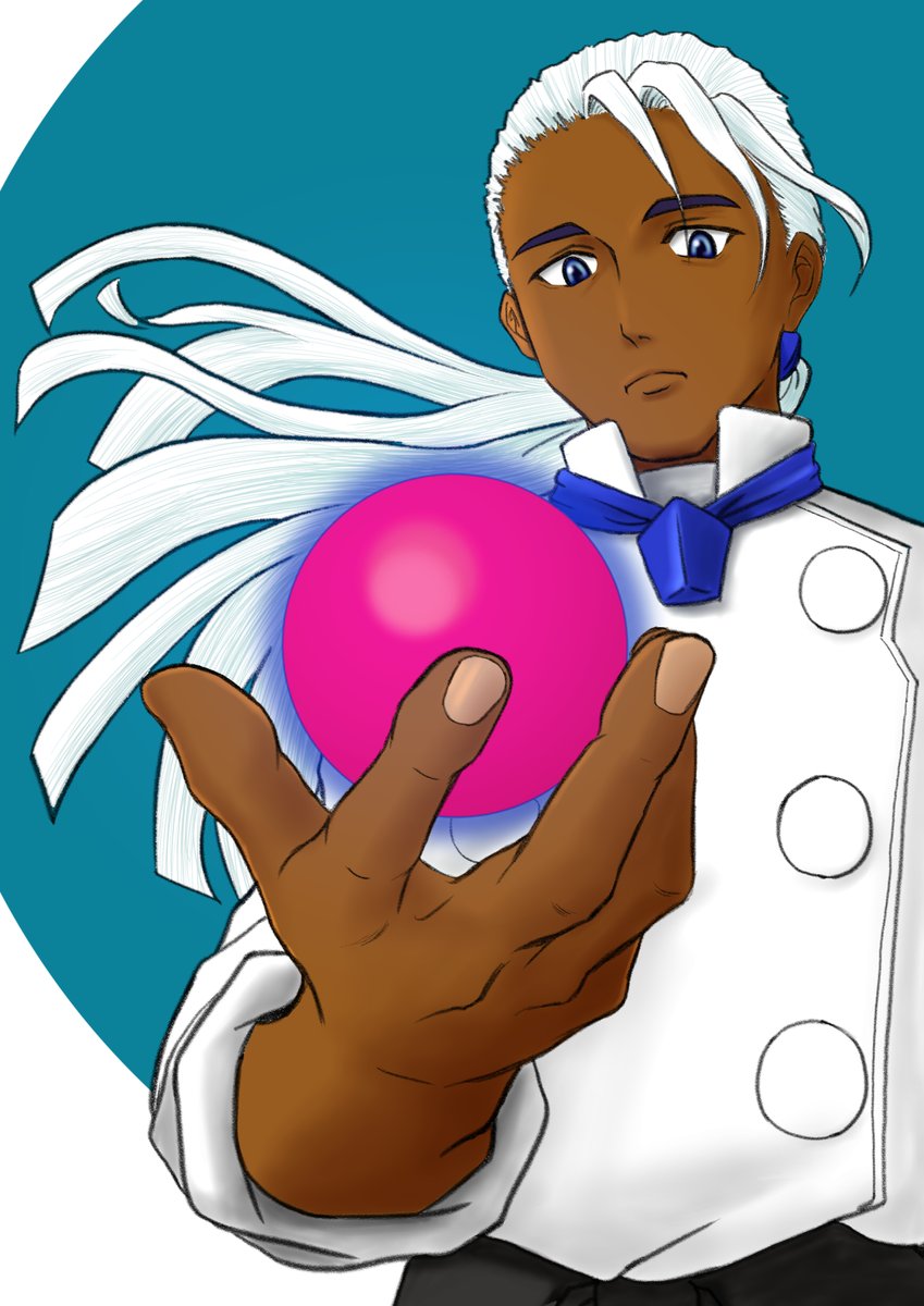 マカトフ ギルティギアストライブ参戦を願ってヴェノム髪上げバージョンを描きました 顔が出てるとヴェノムに見えなくてムズイ 色味とかボールでヴェノム感を出してみました Guiltygear ギルティギア Ggst