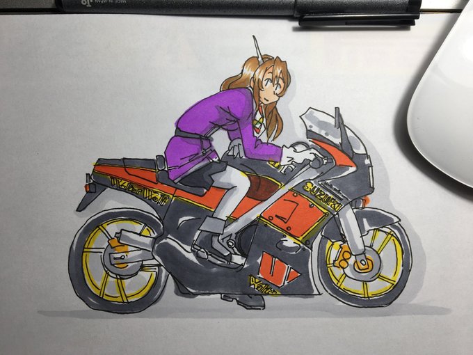 「motorcycle skirt」 illustration images(Oldest)