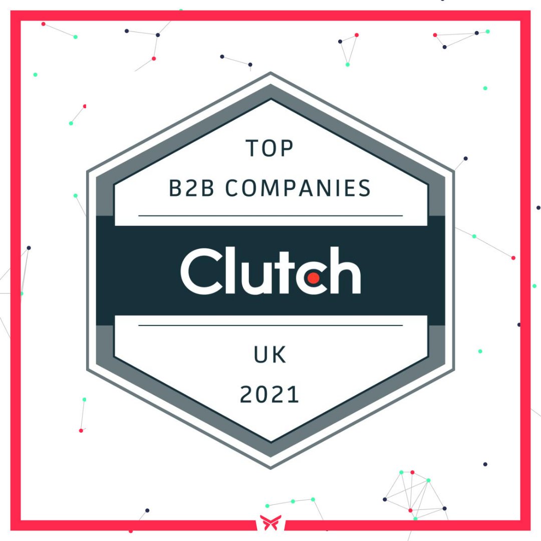 Great to be ranked in the top 100 #B2B companies in IT &amp; Development 🎉 Big thanks <a href="/clutch_co/">Clutch</a>  for compiling the list 💻