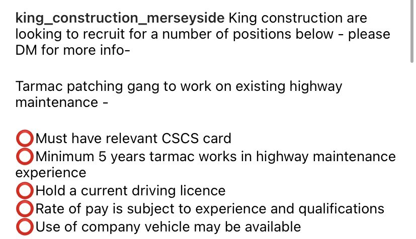 VIAM_ltd's tweet photo. WE ARE HIRING....... DM for more info. Brilliant place to work, great staff and well looked after 📛

#liverpool #work #hiring #recruitment #jobs #careers #groundworker #civils #tarmac #merseyside https://t.co/AhCyEs4lPi