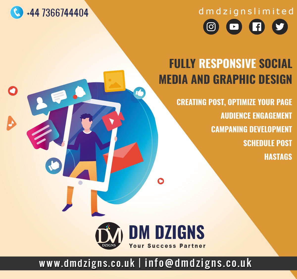dmdzignslimited's tweet photo. We DM Dzigns are here to help you.. For more details call : +44 7366744404 email: info@dmdzigns.co.uk
Website: https://t.co/XTYIz3qzU0

#empoweredbusiness #socialmedia #webdesigning #socialmediamarketing #attractyouraudience #potential #potentialleads https://t.co/6vo1rnhCZz