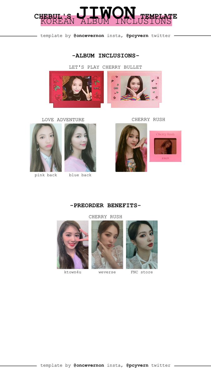 finally updated the cherry bullet album inclusion templates! all