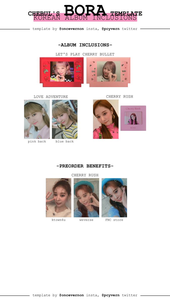 Cherry Bullet ユジュ トレカ finally updated the cherry bullet album inclusion templates! all