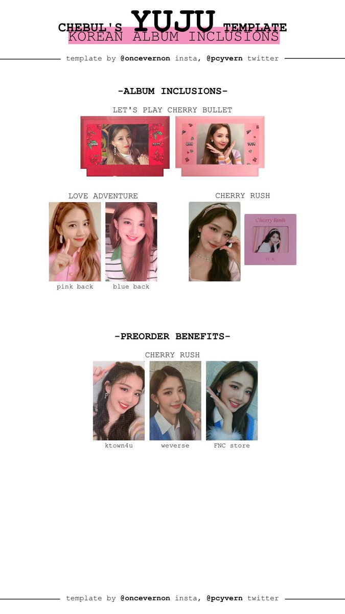 finally updated the cherry bullet album inclusion templates! all