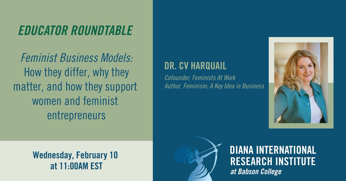 Learn from an expert on feminist business models! For more information on the event and registration, click here: bit.ly/2M1SM0J

Enter Harquail0221T at checkout for 25% off of admission!