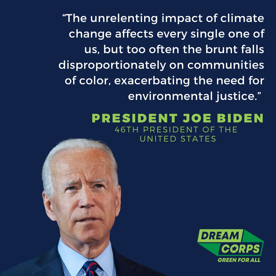 1/ President  #Biden’s executive orders on  #ClimateDay, which focus on benefits for disproportionately pollution-burdened communities & those who have lost jobs from the transition from coal is a commitment to building a strong clean economy.