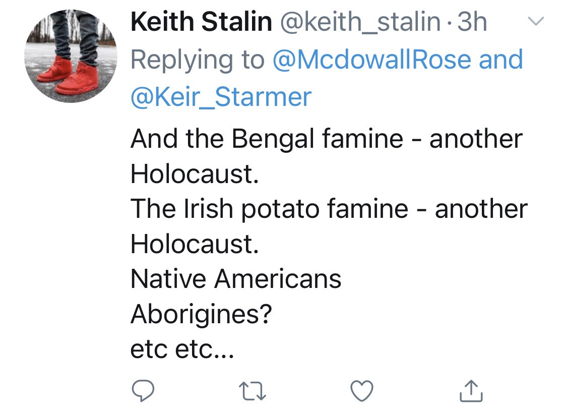 Then we have the “whataboutary” gang....cos Jews don’t deserve anything just focused on them...obviously...