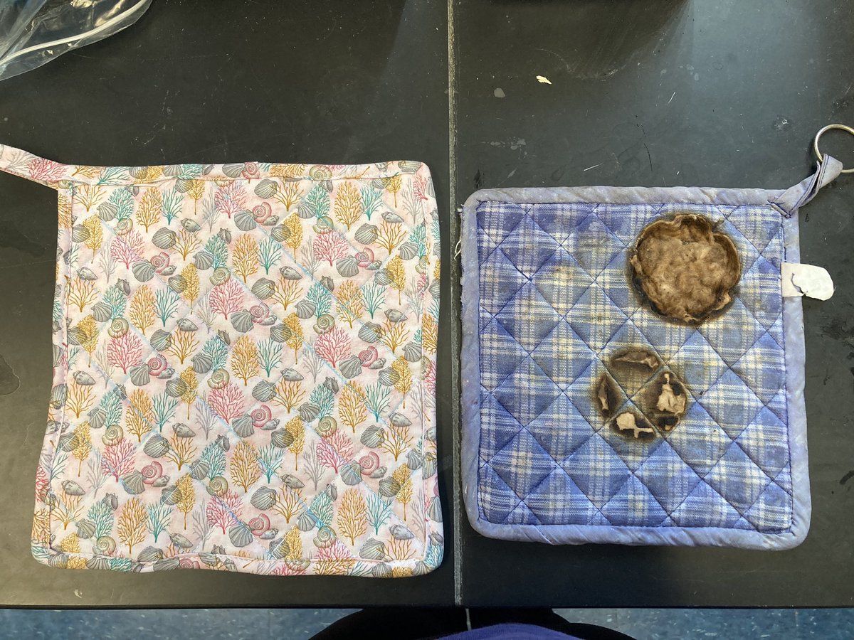 Check out this very cute trivet I made to replace this very uncute trivet in my lab☺️