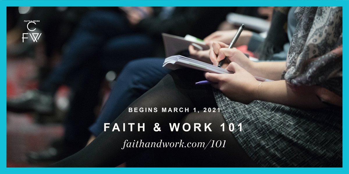 Join us for this 7-week (virtual) course beginning Mar 1. Through a combination of teaching, group discussion, and personal devotionals, we hope to demystify the idea of calling and deepen your understanding and experience of everyday work. Register at faithandwork.com/101