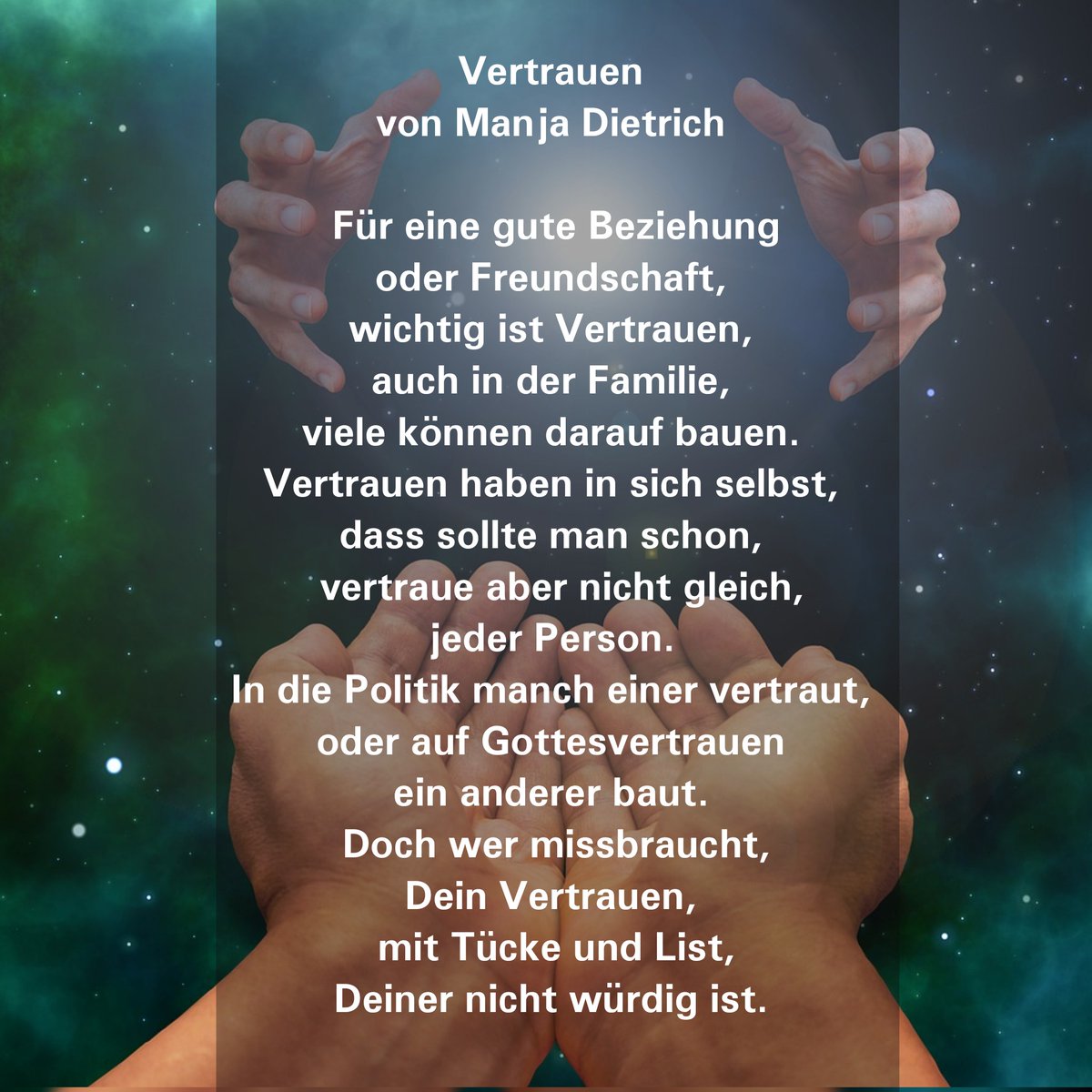 Liebe vertrauen und Vertrauensvolle Liebe: