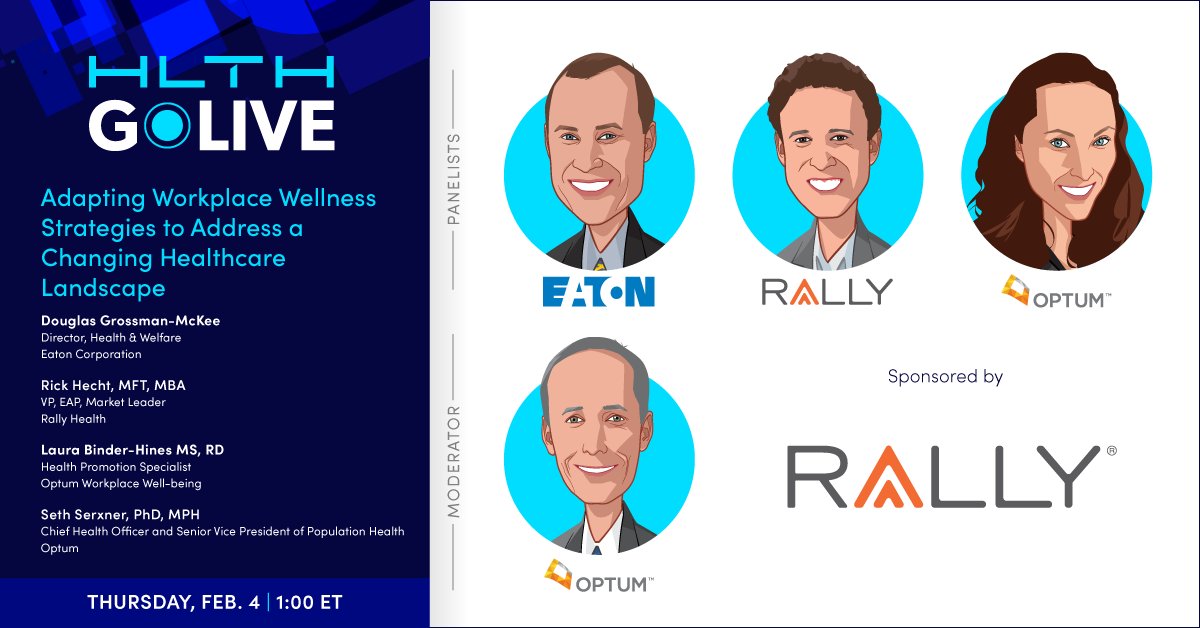 HLTHEVENT's tweet photo. Next week's #HLTHGoLIVE webinar will cover how employers can capitalize on the heightened interest in #health to keep pace with today’s new #healthlandscape and guide their workforce towards improved #wellness.
Sign up here to join: https://t.co/STNjlFeoy6 https://t.co/FXNiZXW3BK