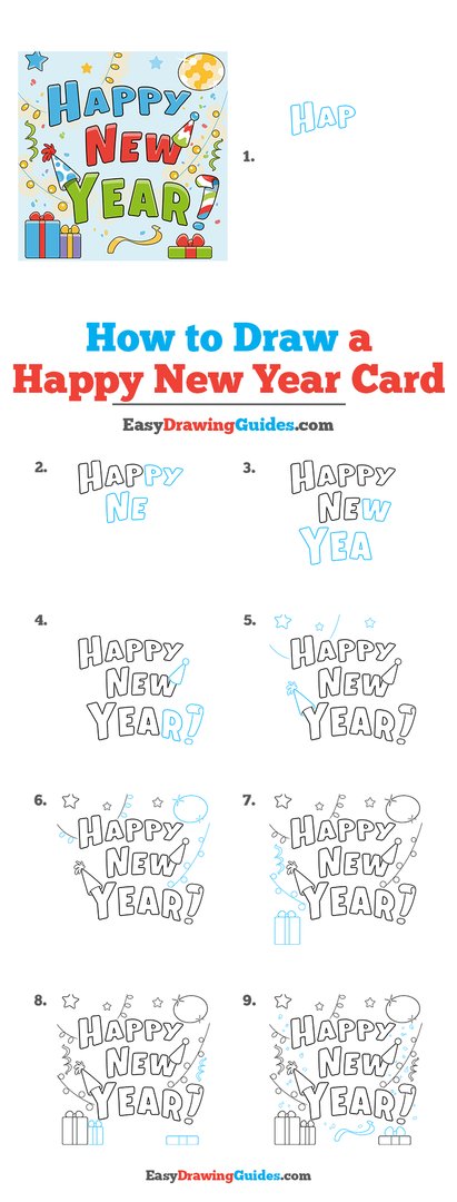 New year greeting card drawing for kids Find more videos Subscribe To  Youtube Channel 👇👇👇👇👇 https://www.youtube.com/c/EasydrawingART  #newyearposter... | By EASY Drawing ART | Facebook