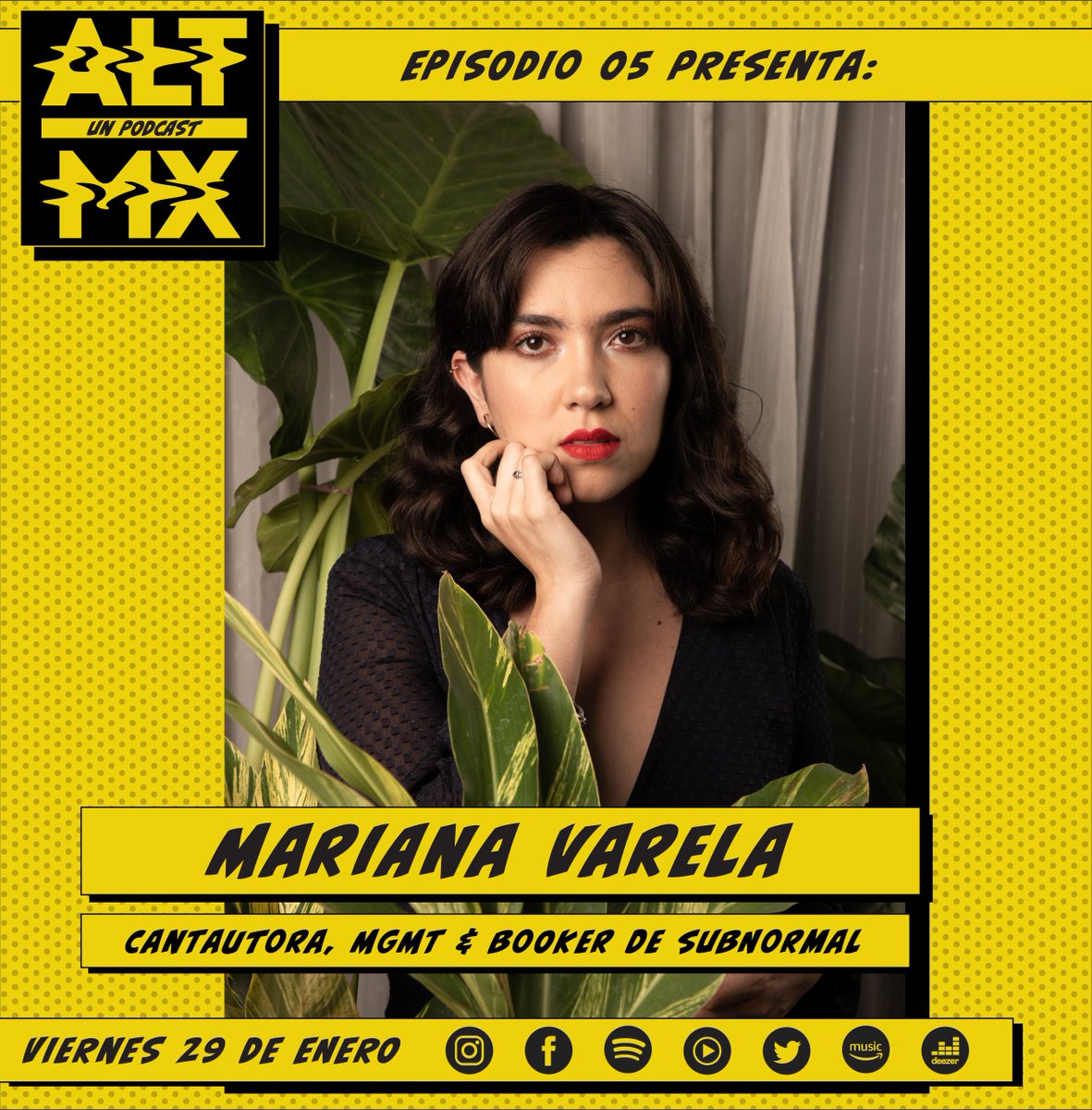 alt_mx's tweet photo. Próximo Viernes 29 de Enero cerramos este primer mes del 2021 con el EP:5 donde tendremos de invitada a @marianavare donde tendremos una interesante plática de música, proyectos y muchas otros temas. #altmxpodcast #altmx https://t.co/iTXn9oguKq