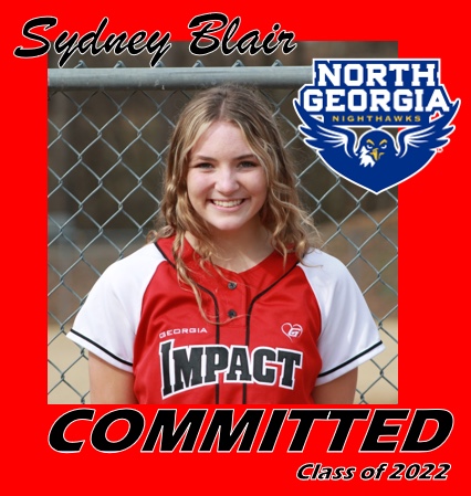 Congrats to Sydney Blair 2022 who has committed to play softball and further her education at the University of North Georgia. Sydney plays for Georgia Impact Janney and attends Starr's Mill HS. Sydney will certainly make an impact at UNG when she arrives on campus. #makeanimpact