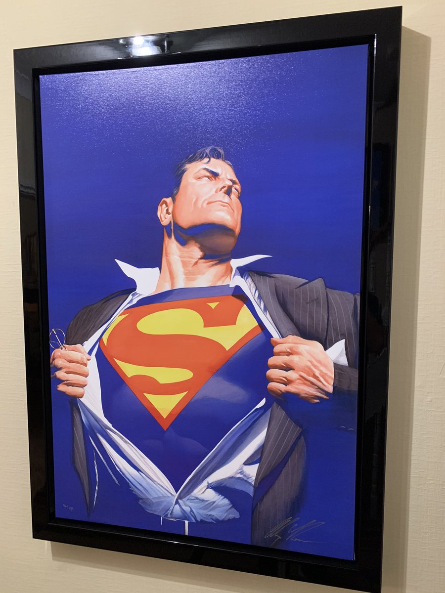 KeithPurvey's tweet photo. @thealexrossart Great to have these pieces around the house #Superman #Batman #dccomics https://t.co/H7pZbgzr1u