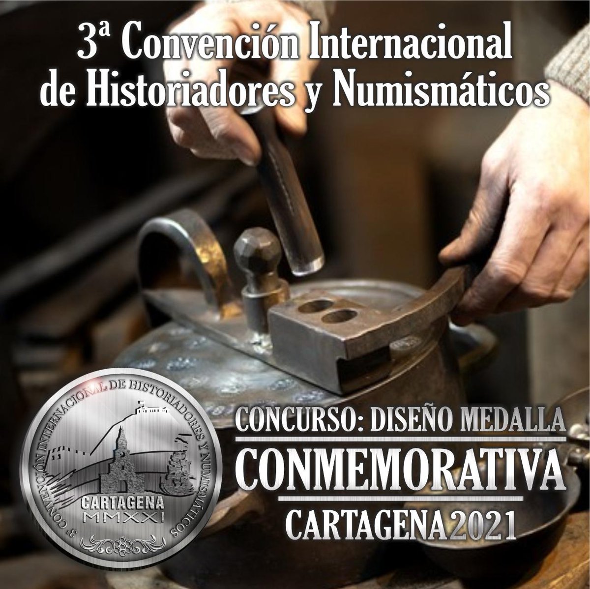 #Concurso

Te invitamos a participar del concurso de diseño de la medalla Cartagena 2021 👏🏻

¡Que tu inspiración y tus ideas queden acuñadas en una hermosa medalla para la posteridad! 🥇

Más información en cartagena2021.com

#Cartagena2021 #ConcursoMedalla #numismática