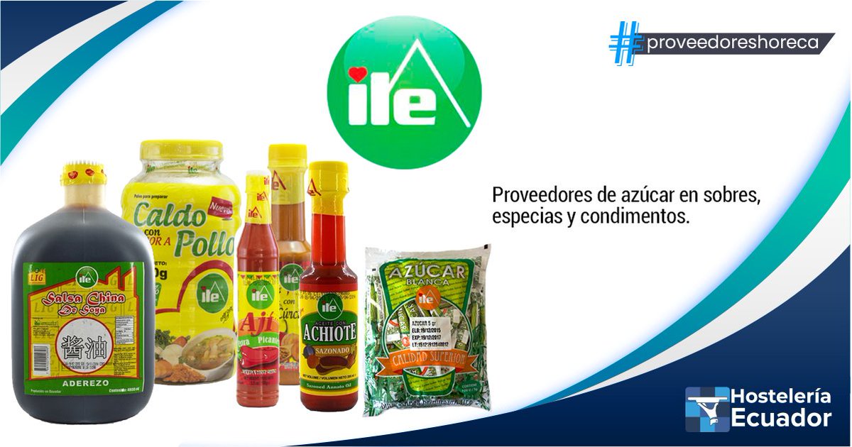 👉@IleEcuador  Cuenta con un amplio portafolio de especias y condimentos así como también salsas, azúcar en sachets, té y mucho más. Cotiza hoy en el 🔵Directorio Hostelería Ecuador🔵 

#proveedores #horeca #hospitalidad #alimentosybebidas #restaurantes
hosteleriaecuador.com/ile-3/