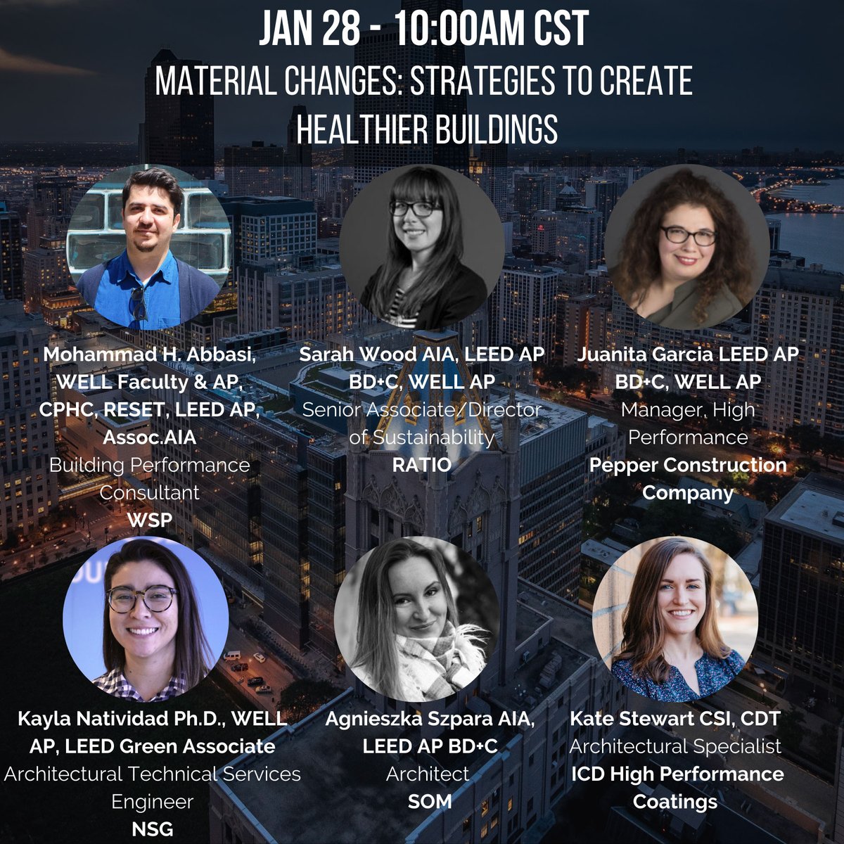 ICDCoatings's tweet image. Join #aecindustry #thoughtleaders 10-11:30a CST Thursday, JAN 28 – 1.5 AIA/HSW credits. First off, a short, #sustainably-focused course, then hour-long panel discussion amongst fellow sustainably-minded AEC industry heavy-hitters. #Free registration link: bit.ly/2MsDt0T