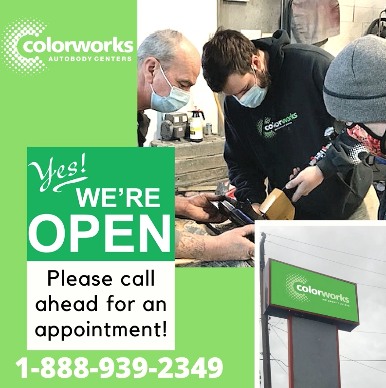 colorworksauto's tweet photo. As we continue with the lockdown part 2, all of our shops in Ontario are Essential Services and Open. However, the doors to the shop will be locked at all times.
❤️
Please call ahead for an appointment.
+1-888-939-2349
🔧
#covid19alert
#ColorworksExpress
#weareopen https://t.co/0t2Iz7Fqm5