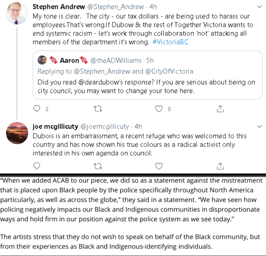 420_Bike_Life's tweet photo. @photowarrior @kymhothead @deardubow @SarahPottsH VicPD corruptionโ
#SystemicRacismโ
budget busting police complaintsโ
Yet bootlickers Charlayne Thornton-Joe, Chief #MismanageManak & #StevilAndrew support raising police budget; cry over #ACAB #FTP & how #BlackLivesMatter protest #PoliceBrutality
They serve police, not #yyj https://t.co/357iW4EqTN