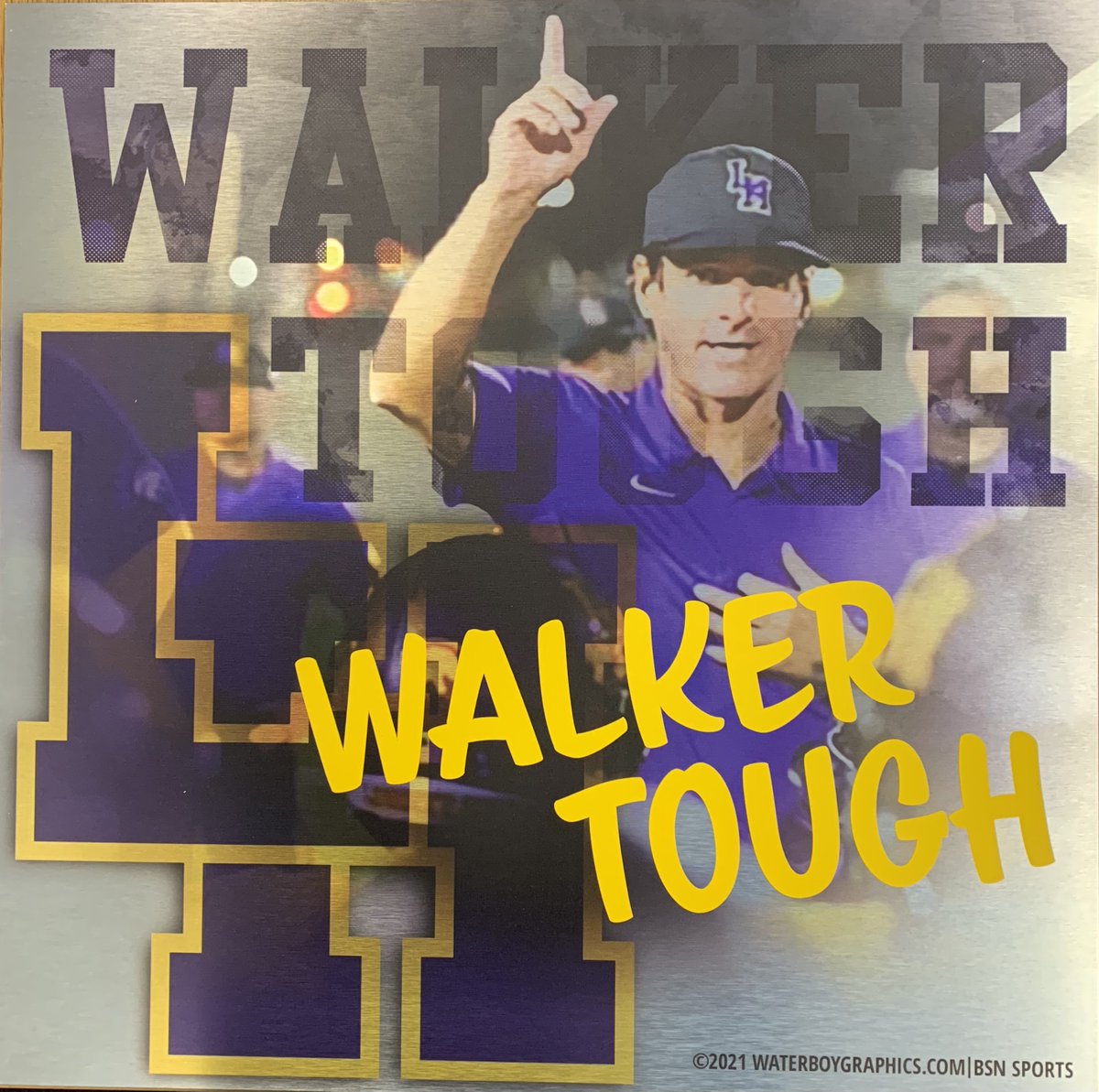 LH_Panthers_FB's tweet image. New image going up in the field house.  Thank you to @waterboy_tx and @BSNSPORTS for the mural of Coach Walker.  A great reminder of the way Coach Walker coached and the way we like to play football. 

#ALLOFUS|#WalkerTough|#BeTough|#HoldtheRope