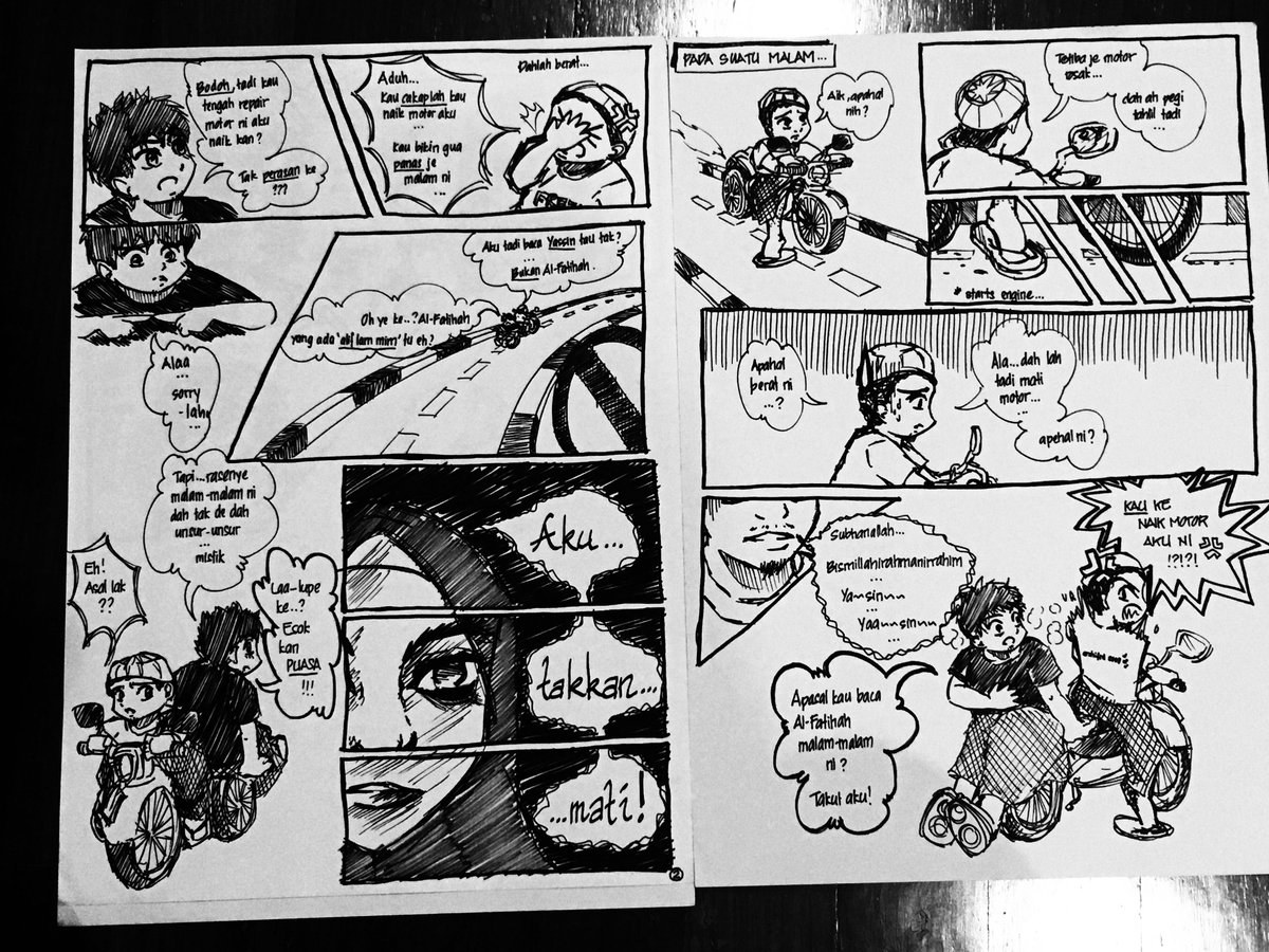 You may find this tread a bore with my atrocious photos (apologies for the lack of quality in them) However, the point of this tweet is to show you the process behind the comics. It is not as simple as deciding to draw a comic one fine weekend. No, it is a much complex process…
