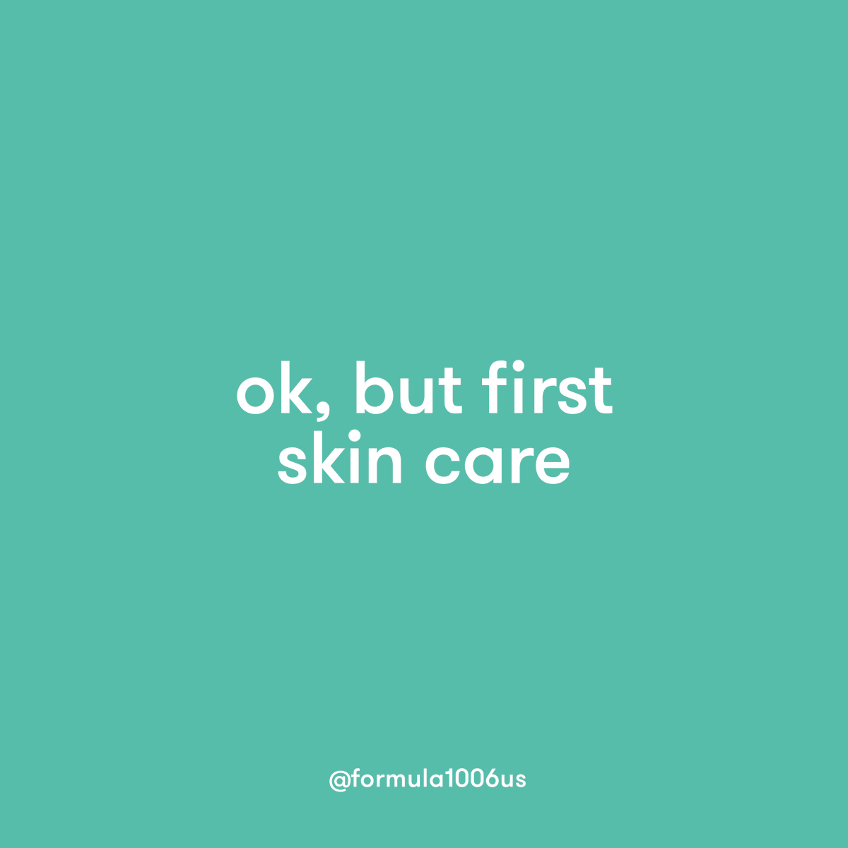 FORMULA1006US's tweet photo. Please excuse me while I finish my skin care routine 👏 

Drop a 💗  in the comments if skin care is a non-negotiable part of your day. https://t.co/c9rxvVgH1p