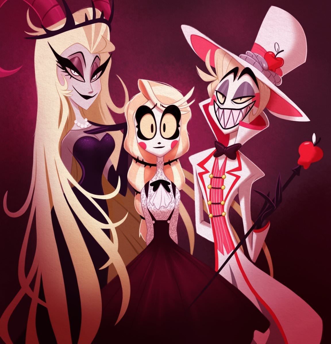 cherriimiu's tweet photo. I like to think that Lilith and Lucifer like Vaggie and support Charlie's relationship with her💞😔
#Chaggie #HazbinHotel https://t.co/c5s1cTNZ4n