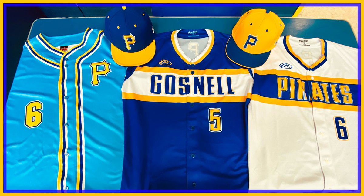 GosnellBaseball's tweet photo. New Gosnell Baseball uniforms for the 2021 season! ⚾️🏴‍☠️ https://t.co/PL6wqyQgT3